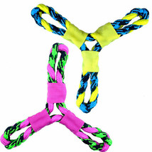 Paracord Rope Dog Toys Twisted Tri Flyer Tough Durable Fetch Toss Tug 10... - $17.71+