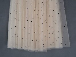 CHAMPAGNE Long Tulle Skirt Women Dotted Puffy Tulle Skirt Champagne Party Skirt image 10