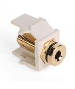 Leviton 40837-BTE QuickPort Banana Jack Adapter, Gold-Plated with Black ... - $9.89
