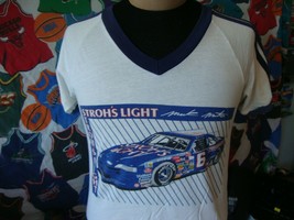 Vintage 80s Mark Martin Stroh&#39;s Beer Nascar Racing T Shirt M  - $148.99
