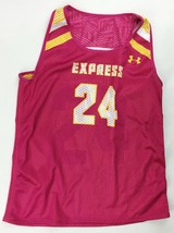 New Under Armour Express #24 Lacrosse Reversible Jersey Girl's M Yellow Pink - $8.75