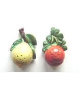 Vintage  Lemon and Tomato Salt and Pepper Shakers MCM 1950-60&#39;s - $18.99