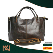 Bernie Leather Ainur Dark Brown Women&#39;s Leather Bag - $87.06