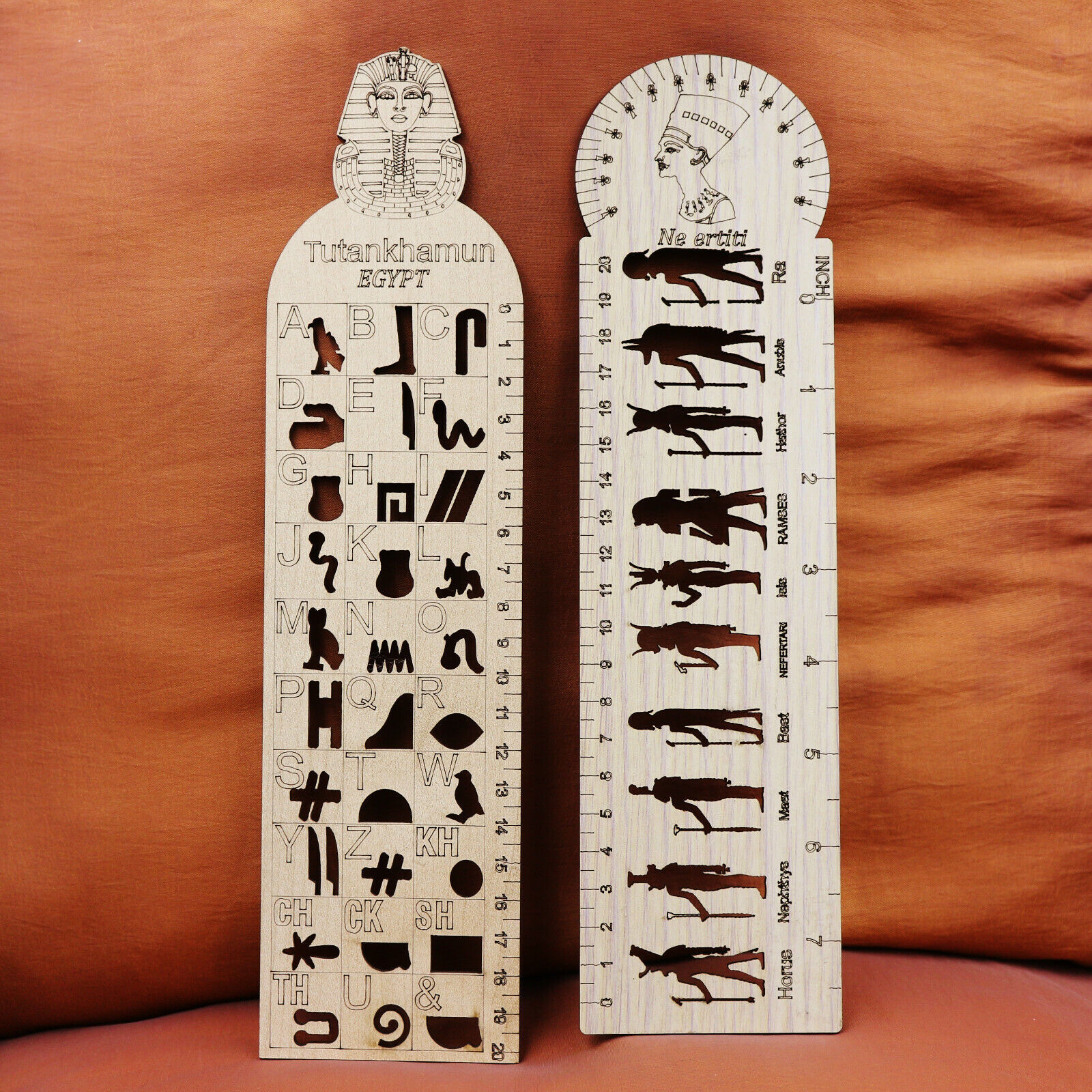 TWO Egyptian Ruler...Write your name in Ancient Egyptian hieroglyphics