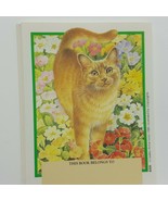 Antioch Cat Kitten Book Plates Lot 15 Lesley Artist 1989 Flowers Garden - $9.99