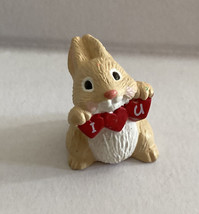 Hallmark Merry Miniatures Valentine I Love U Bunny Figurine 1993 - $9.99