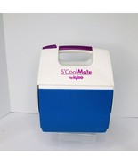 Vintage Igloo S’Cool Mate Mini Cooler Blue White Purple School Lunchbox ... - $14.80