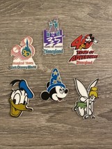 Lot Of 6 Vintage Disneyland Disney World Rubber Magnets Castle Anniversary - $29.99