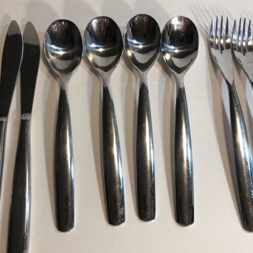 Set of 11 Ginkgo 18/10 Stainless CHARLIE pattern forks Knives Spoons