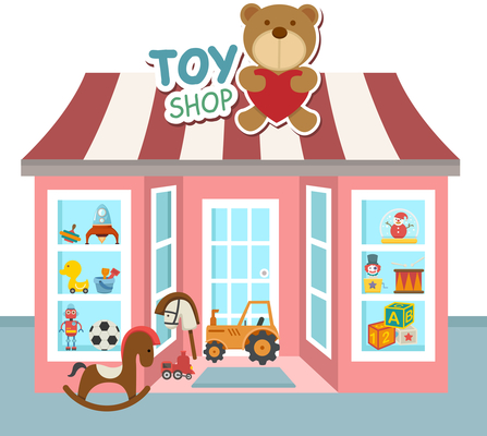 A welcome banner for Taters Toy Shoppe
